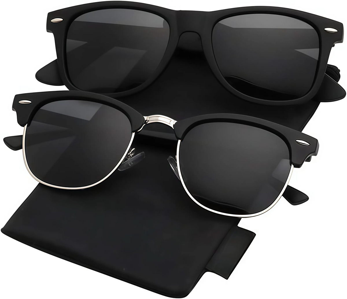Polarized Sunglasses for Men & Women, Modern Oval Semi-Rimless