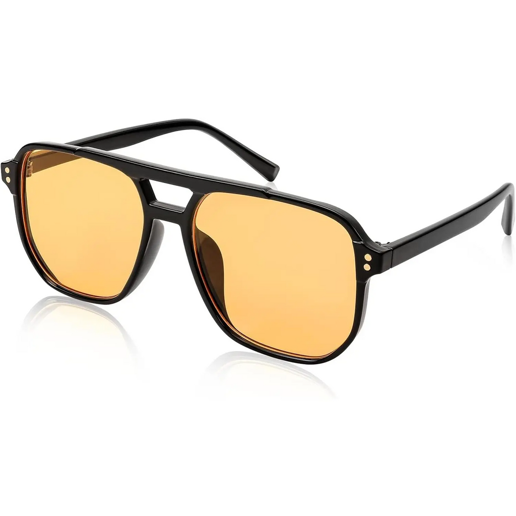 Retro Square Sunglasses Women Men 70s Vintage Trendy Plastic Frame Sun Glasses