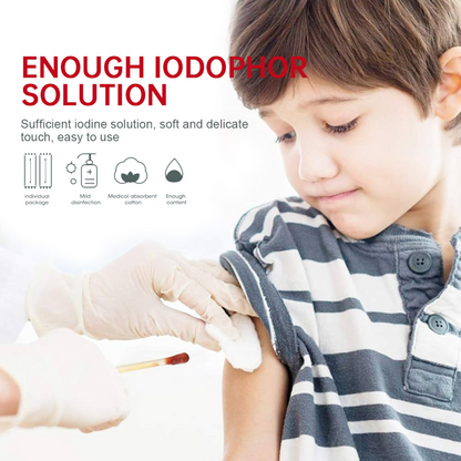 1Pcs Disposable breakable iodine swabs for emergency disinfection