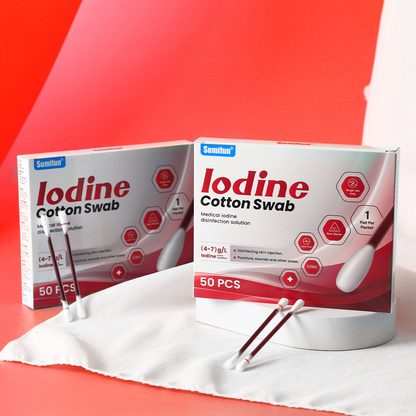 1Pcs Disposable breakable iodine swabs for emergency disinfection