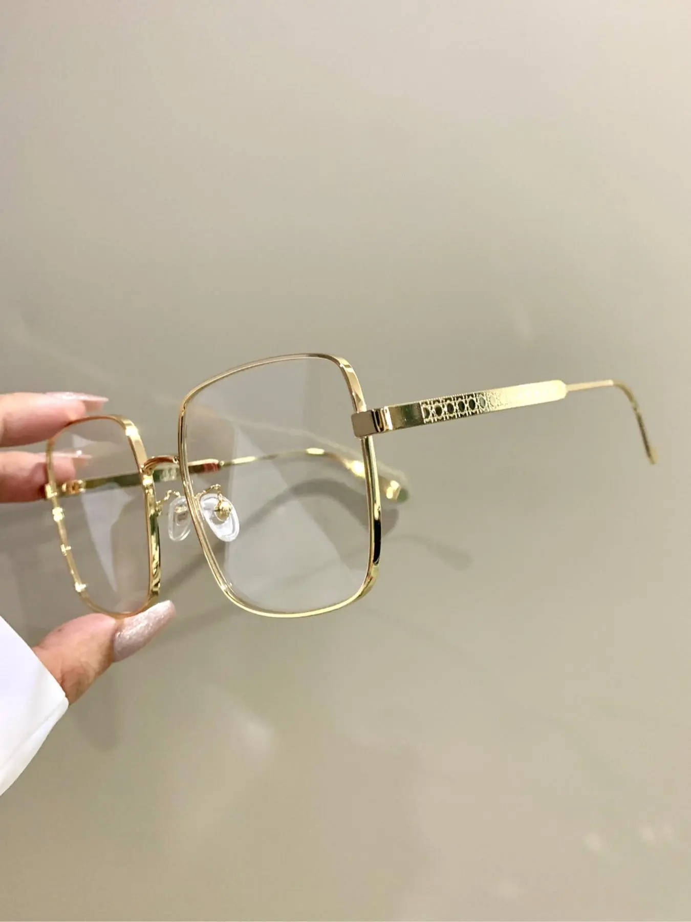 Simple Metal Frame Eyeglasses, Fashion Square Eyeglasses for Women & Men, Fashion Eyeglasses for Work
