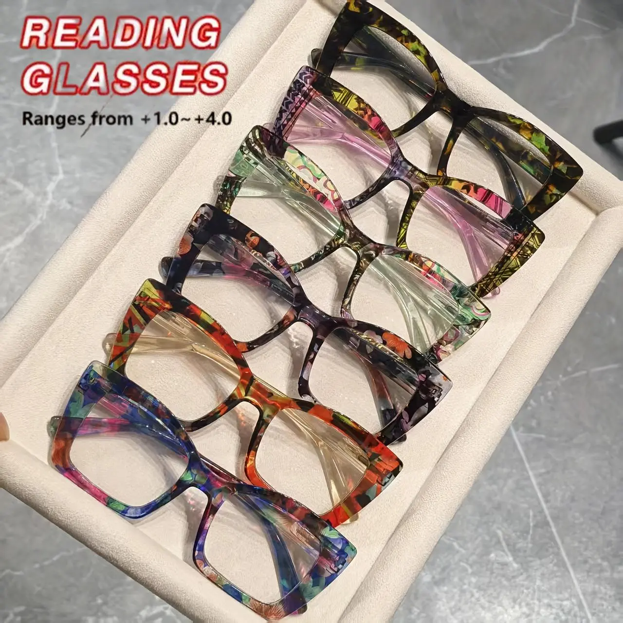 Trendy Large Frame Anti- Light Reading Glasses, Fashion Eyeglasses for Women & Men, Fashion Eyeglasses for Work