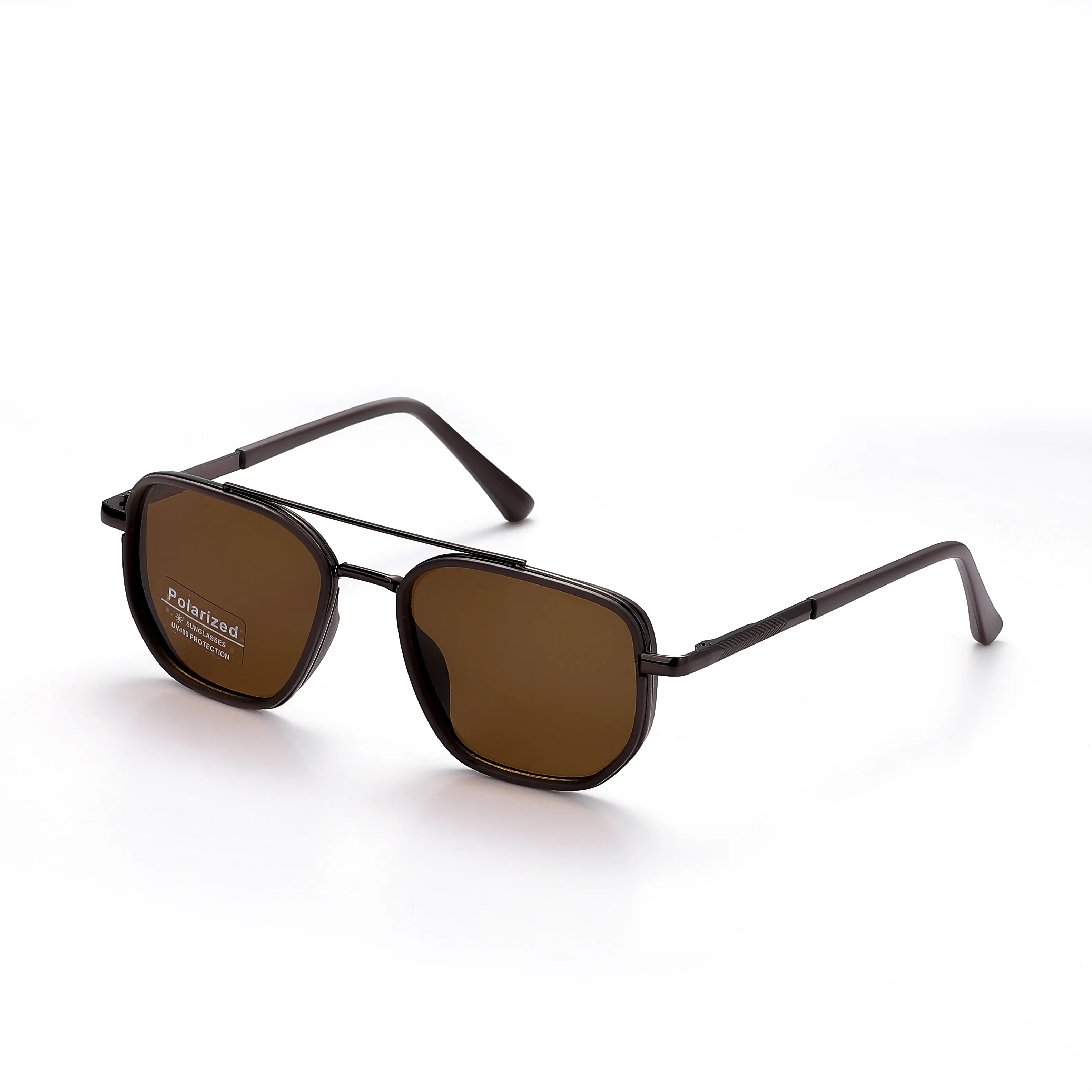 Unisex Geometric Frame Double Beam Sunglasses