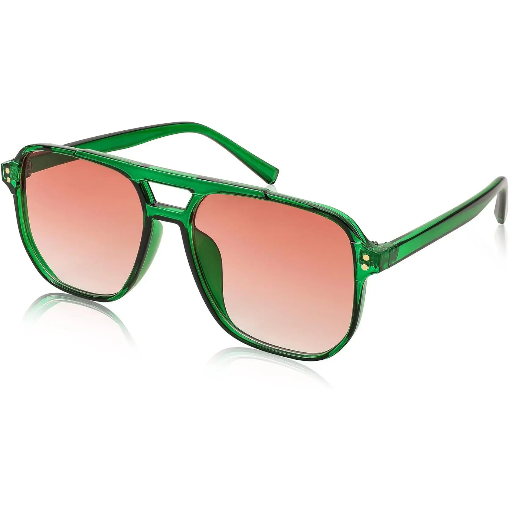 Retro Square Sunglasses Women Men 70s Vintage Trendy Plastic Frame Sun Glasses