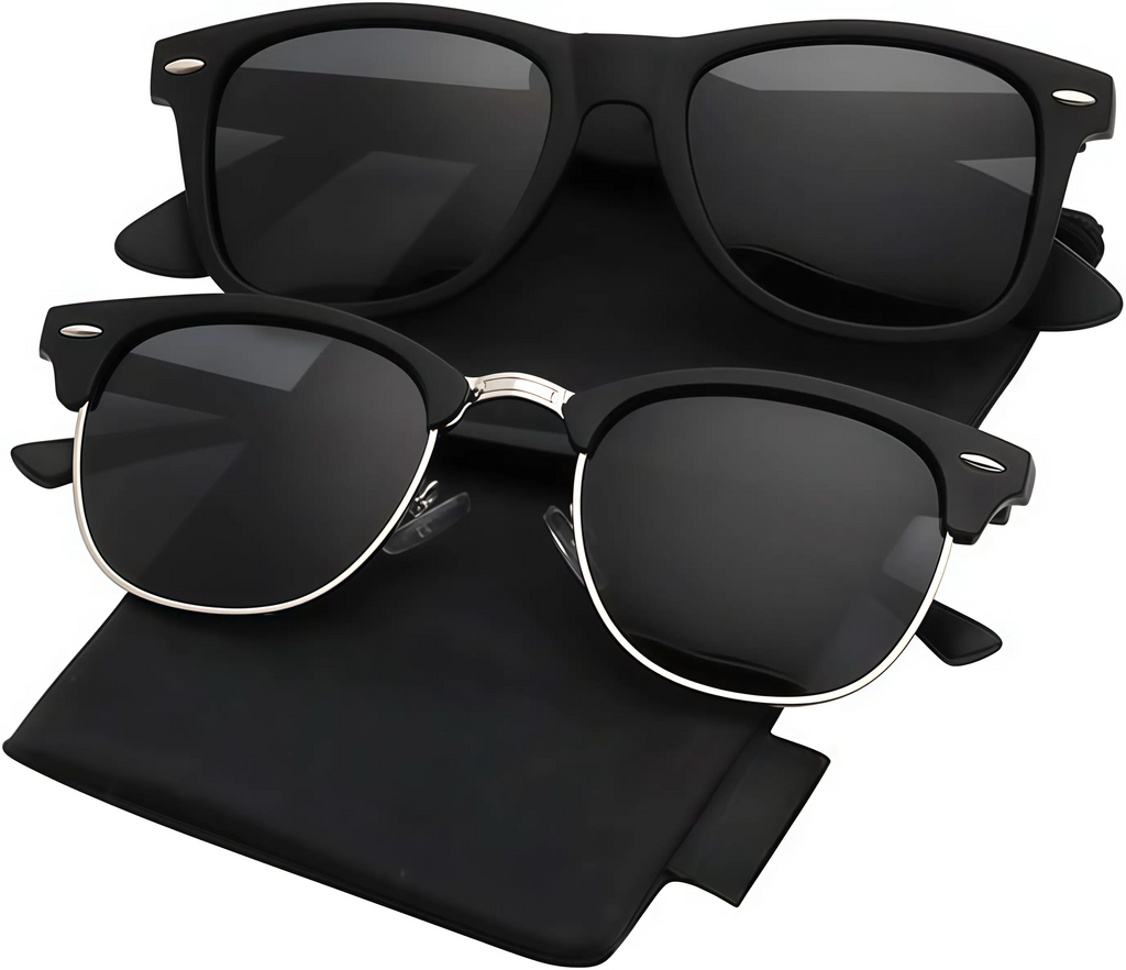 Polarized Sunglasses for Men & Women, Modern Oval Semi-Rimless