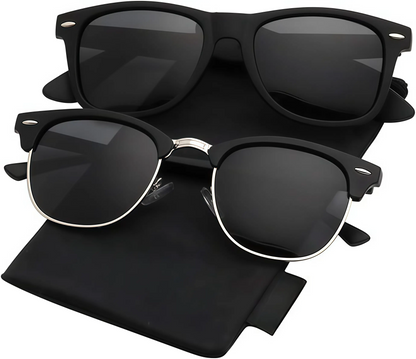 Polarized Sunglasses for Men & Women, Modern Oval Semi-Rimless
