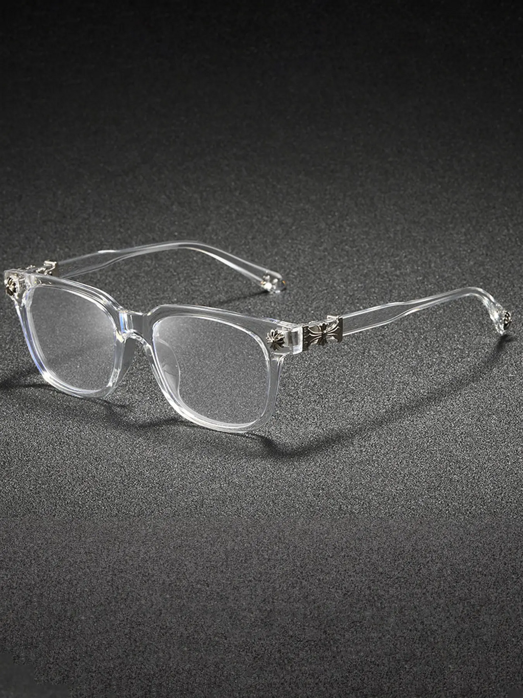 New Trendy Fashion Square Frame Flat Lens Anti-Blue Light Glasses