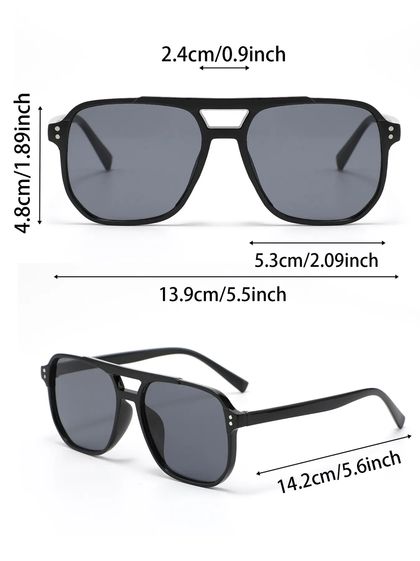 8 Pairs Fashion Pilot Large Frame Summer Sunglasses Set, Ideal for Street Photography