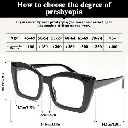 Trendy Large Frame Anti- Light Reading Glasses, Fashion Eyeglasses for Women & Men, Fashion Eyeglasses for Work