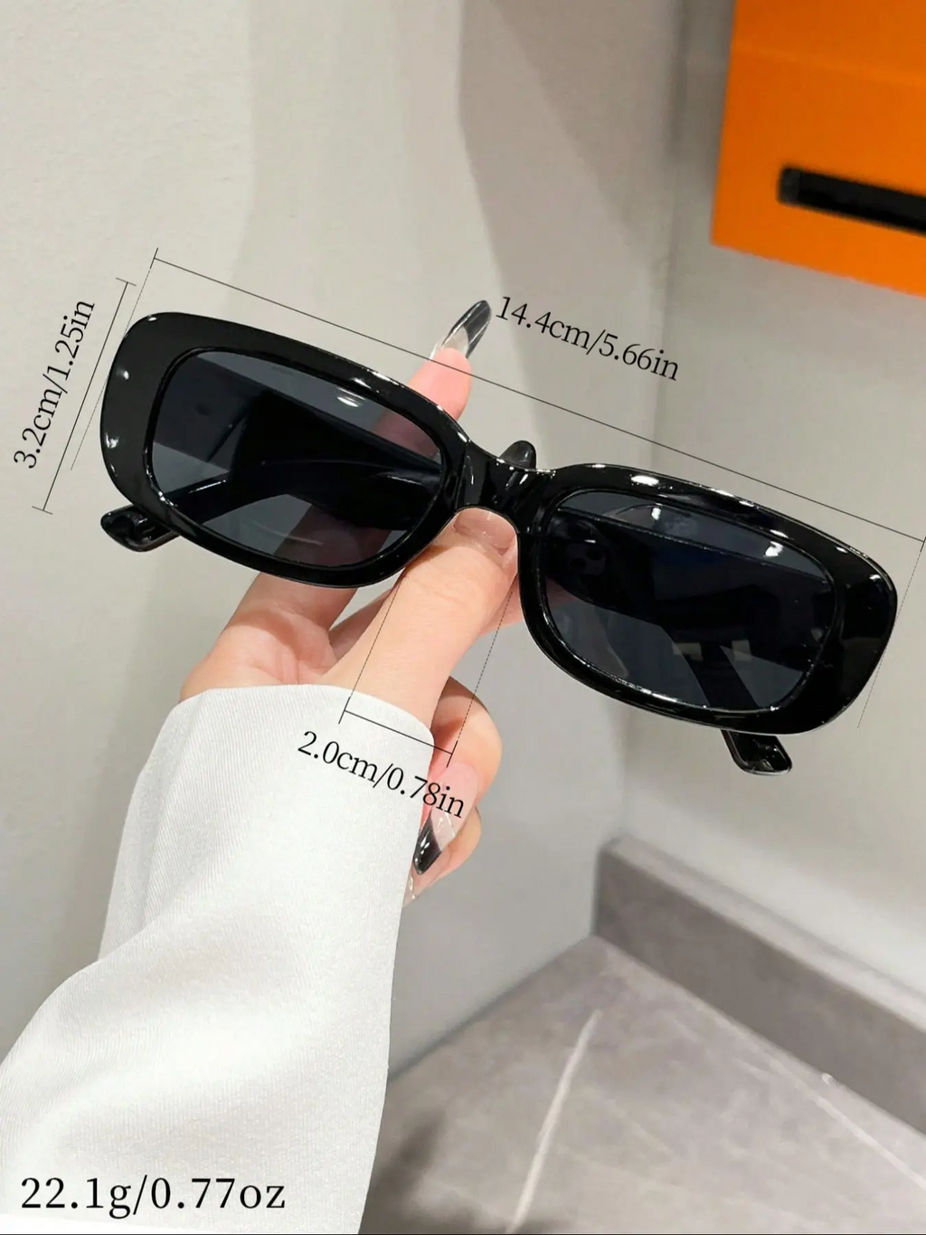 Vintage Simple Tinted Lens Sunglasses (2 Pairs), Square Frame Fashion Tortoiseshell Sunglasses
