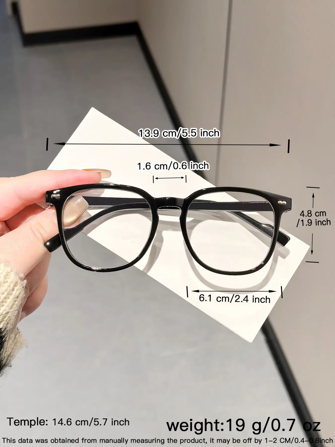 Stylish Unisex Fit Casual Square Frame Eyeglasses, Lightweight Anti-Blue Light Protection Eyewear