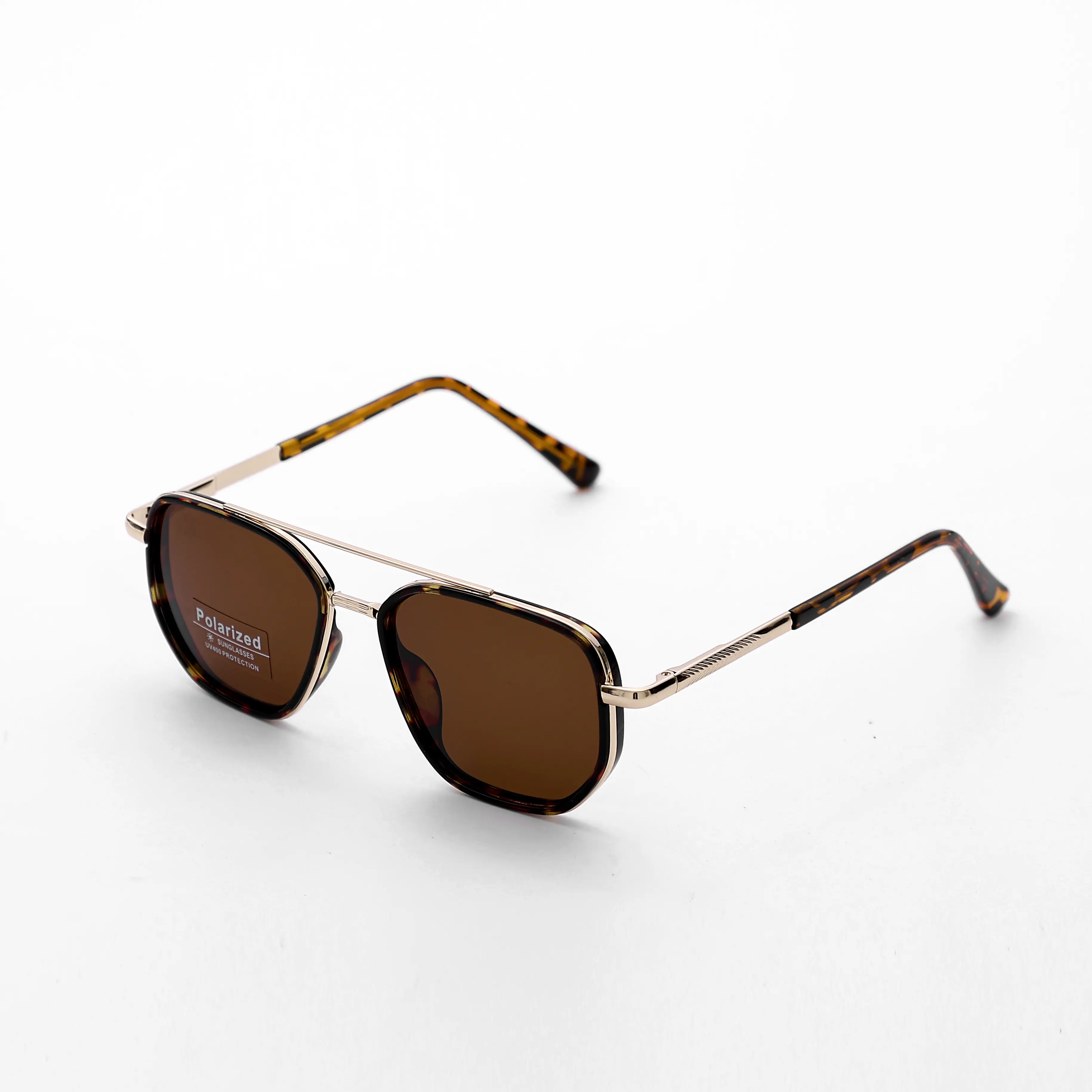 Unisex Geometric Frame Double Beam Sunglasses