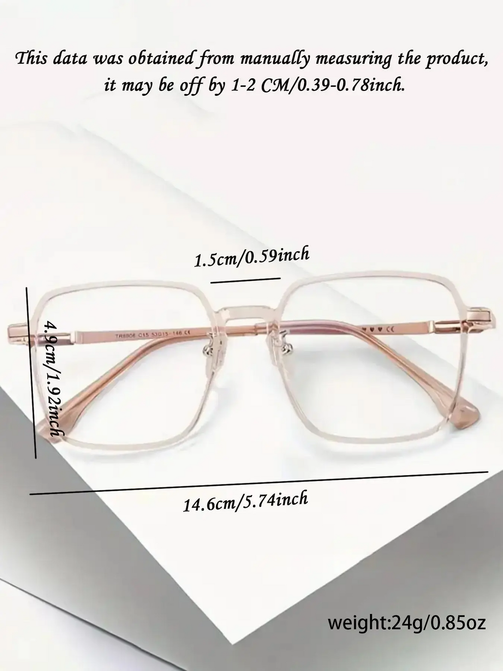 Unisex Simple Square Frame Anti-blue Light Eyeglasses, Basic Flat Frame Fashion Eyeglasses for Men & Women