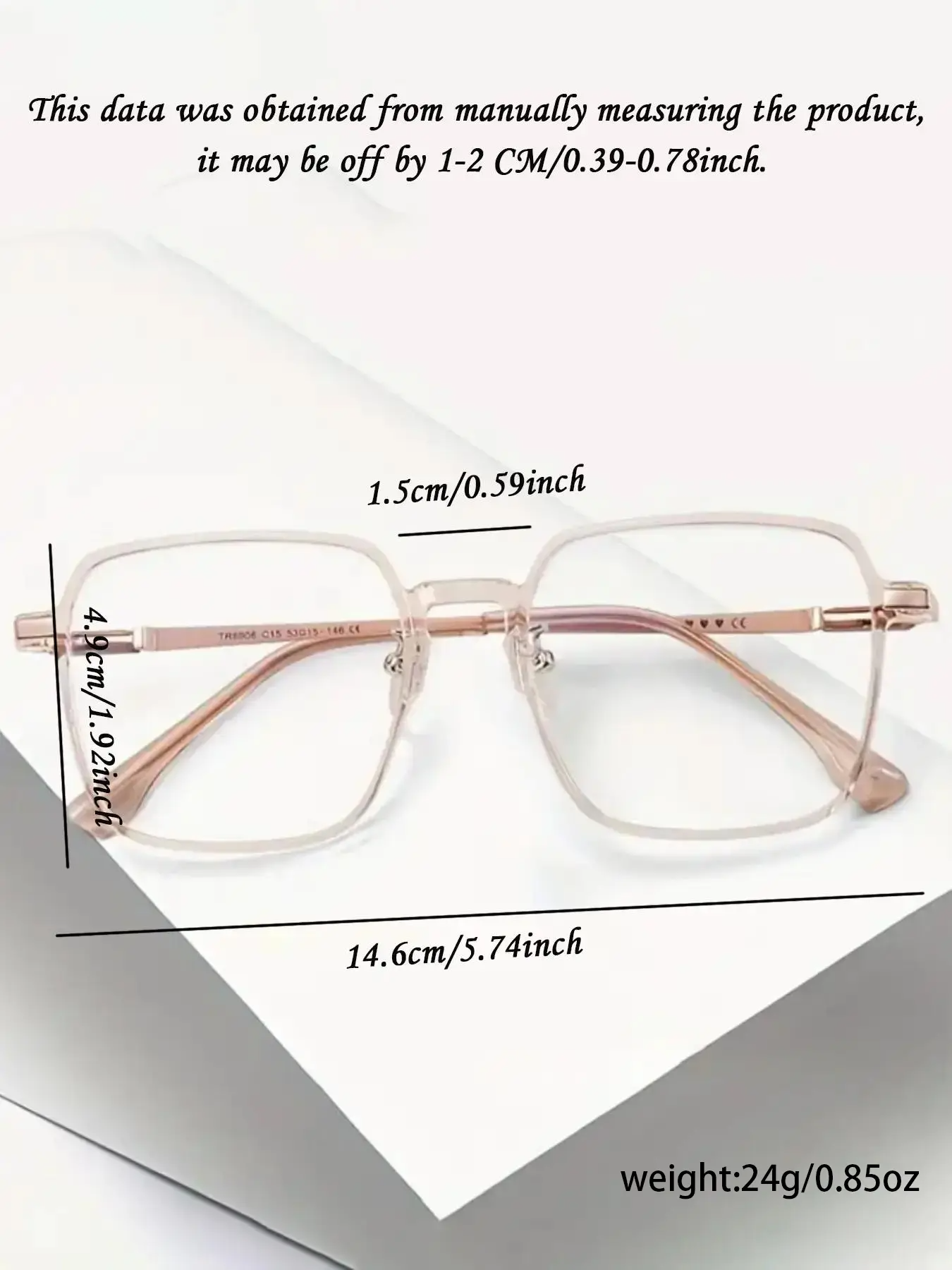 Unisex Simple Square Frame Anti-blue Light Eyeglasses, Basic Flat Frame Fashion Eyeglasses for Men & Women