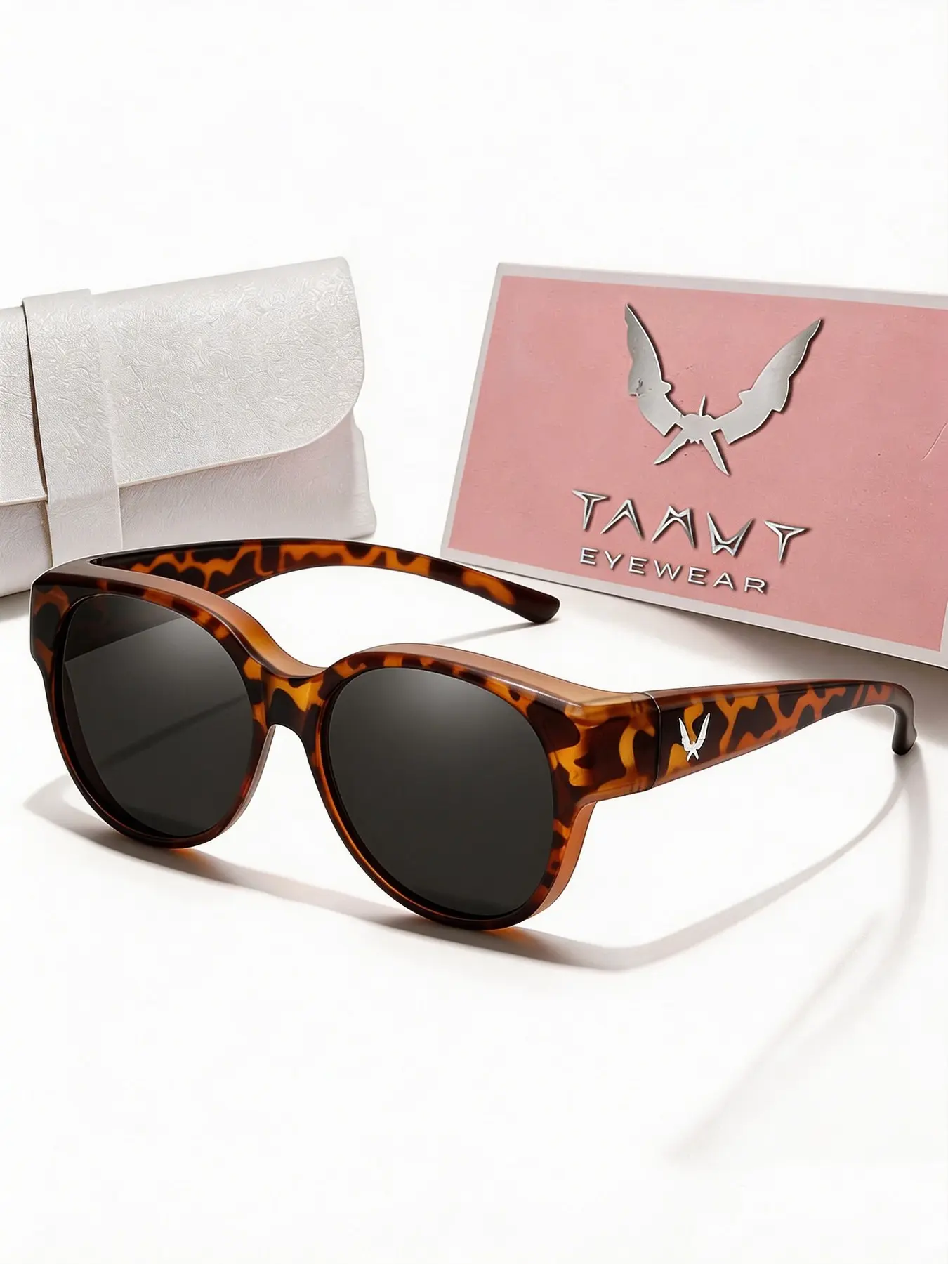 Fit Over Glasses Leopard Pattern Sunglasses for Women & Men