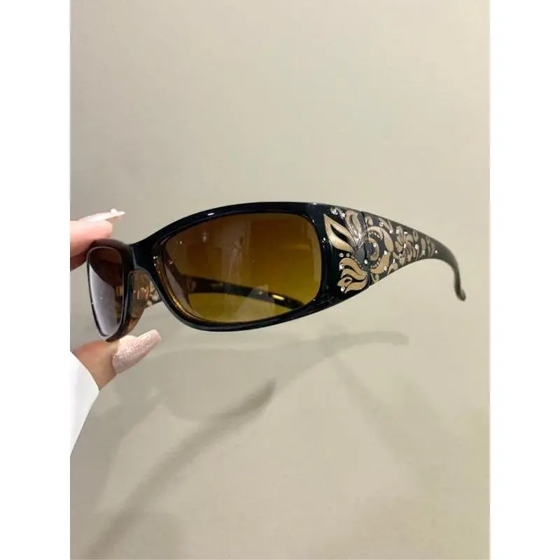 2-Pack Vintage Sunglasses with Rhinestone Accents Tinted PC Frames for Women