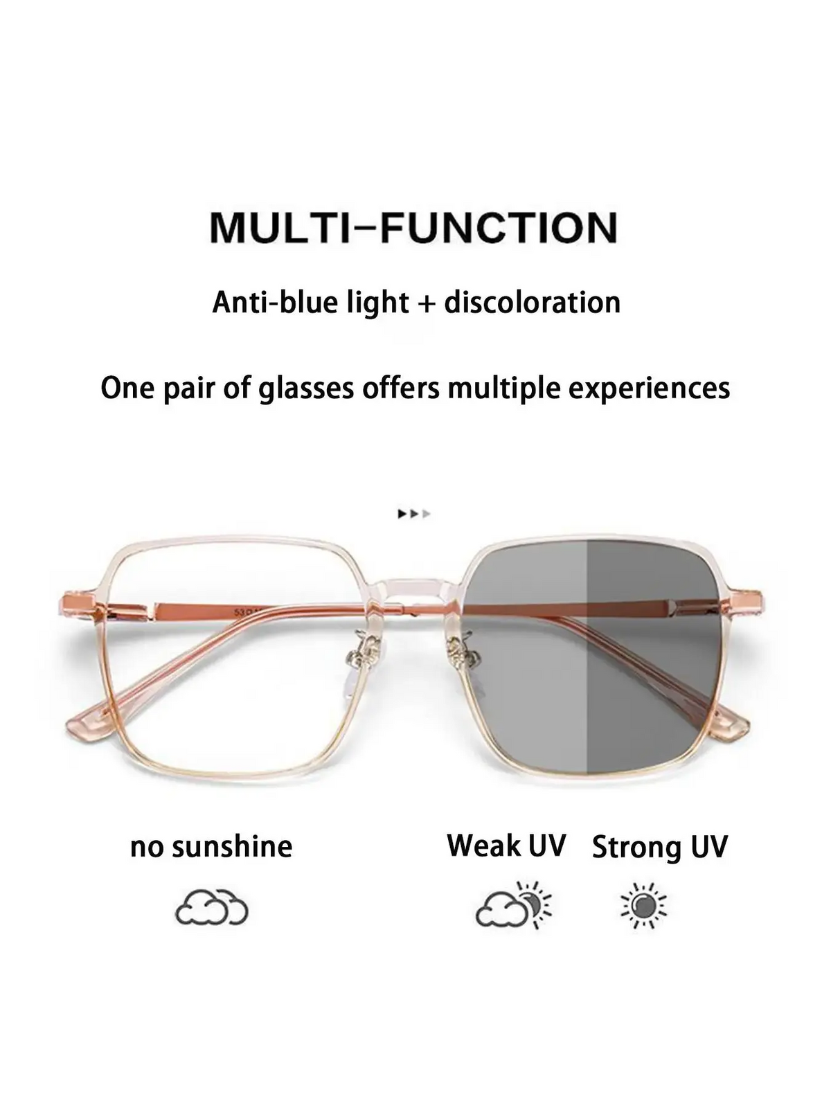 Unisex Simple Square Frame Anti-blue Light Eyeglasses, Basic Flat Frame Fashion Eyeglasses for Men & Women