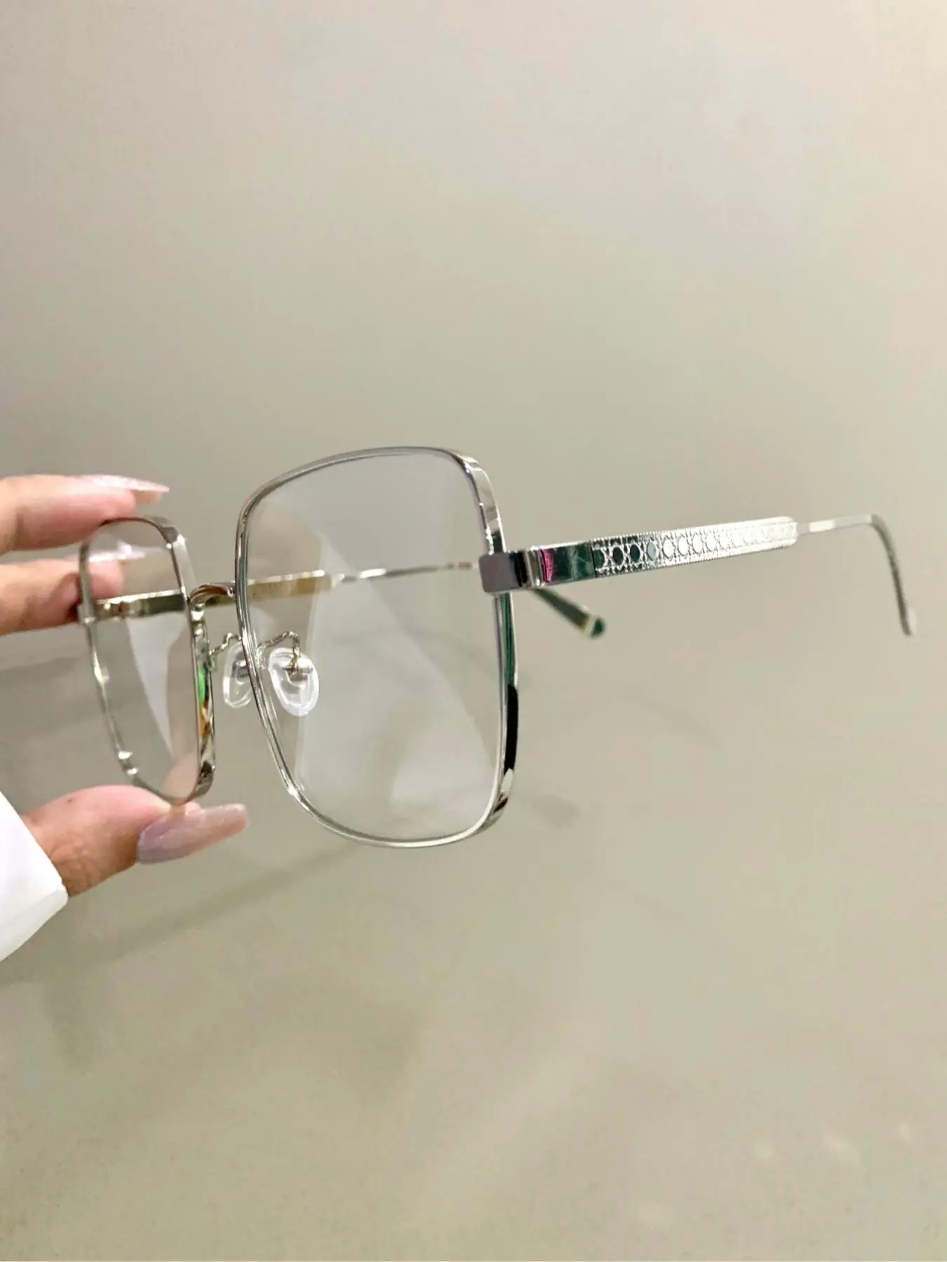 Simple Metal Frame Eyeglasses, Fashion Square Eyeglasses for Women & Men, Fashion Eyeglasses for Work