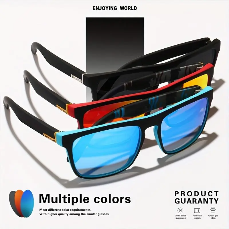 4-Pack Fashion Vintage Square Polarized Sunglasses Men Women Driving Fishing Luxury Brand Designer Sun Glasses Driver's Eyewear UV400