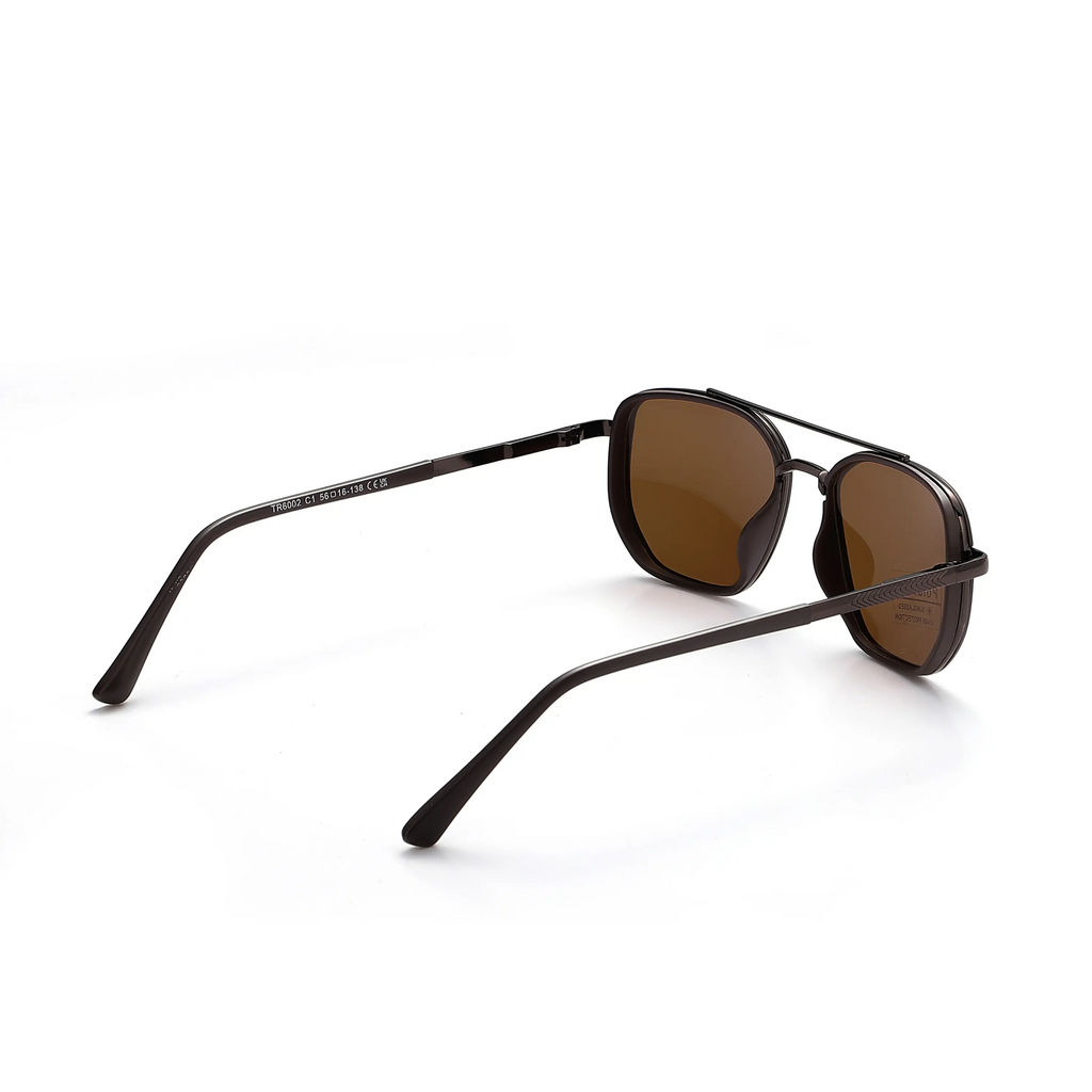 Unisex Geometric Frame Double Beam Sunglasses
