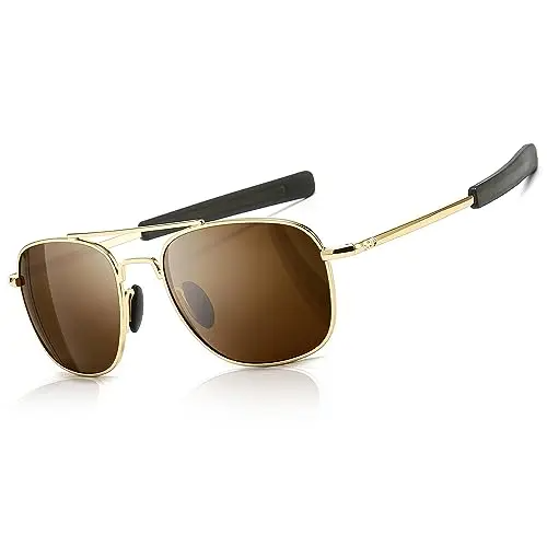 Men's Military Polarized Aviator Sunglasses UV400 Protection Unisex HD Lens