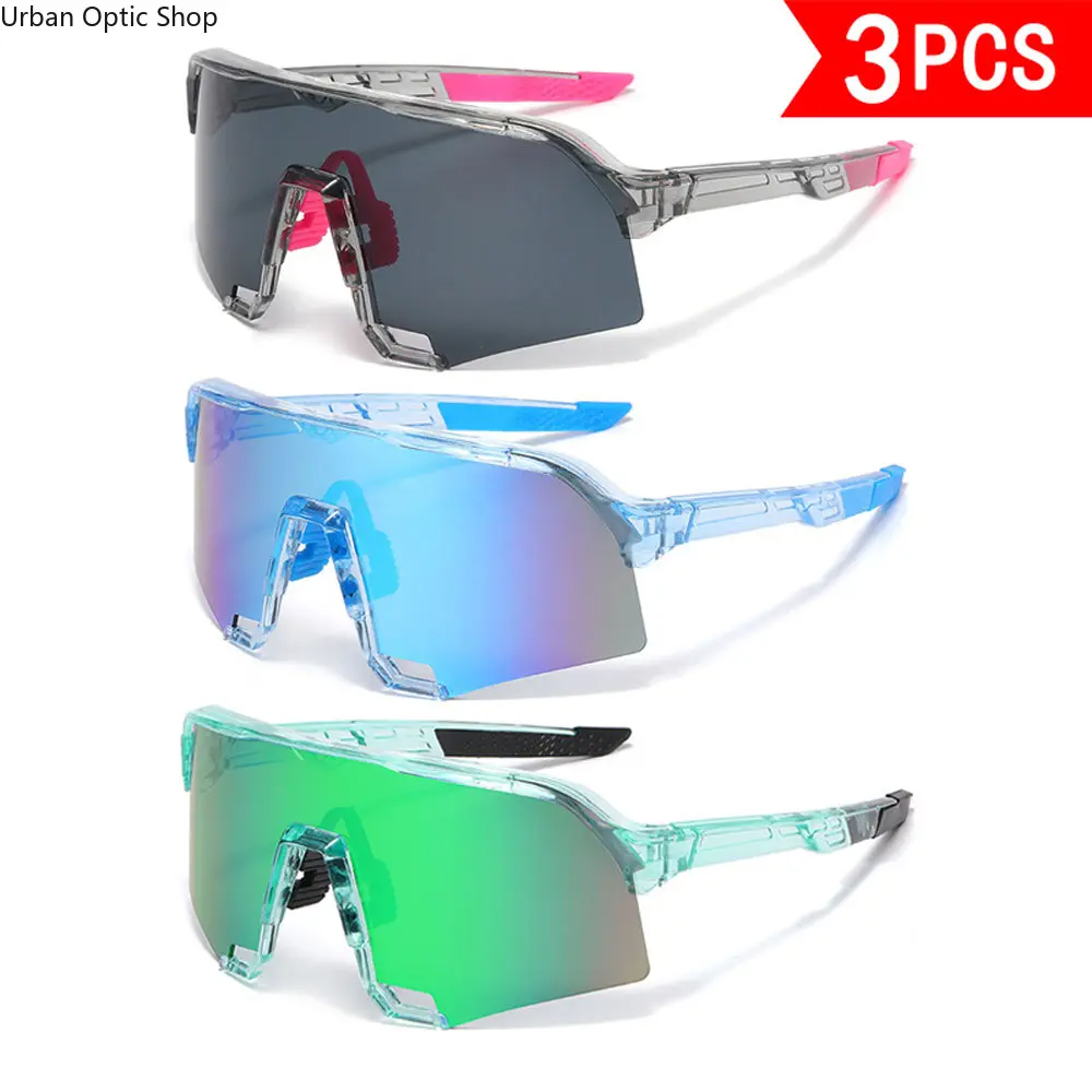 3-Pack Oversized Trendy Sunglasses for Men Women, UV400 Protection HD Coating Colorful Fashion Sun Glasses for Daily Travel Party Outdoor, Men's Accessories, Accessories For Women,summeroutfits,vacationoutfits,beachoutfits
