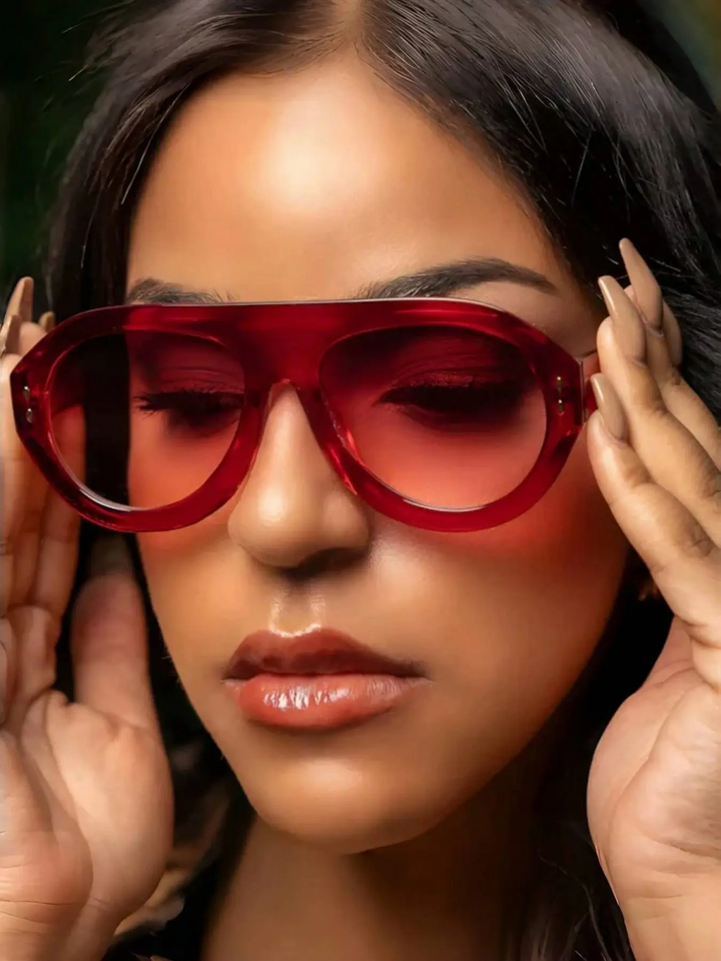 Women's Oversized Sporty Fashion Sunglasses, Metal Hinges, Y2K Style