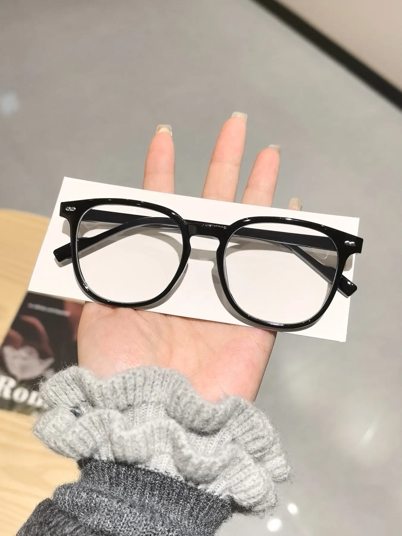 Stylish Unisex Fit Casual Square Frame Eyeglasses, Lightweight Anti-Blue Light Protection Eyewear