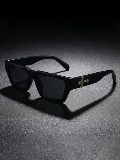 New Summer Street Style Square Frame Glasses, Unisex Fashionable Light Luxury Elegant Sunglasses for Rave Music Festival