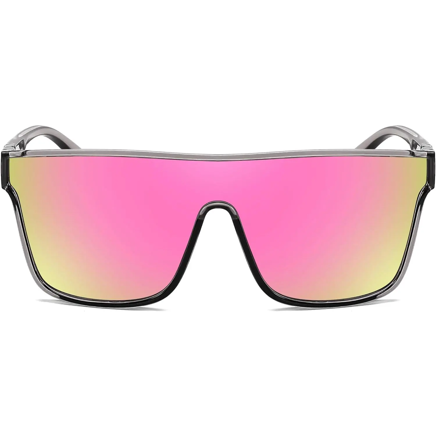 Fashion Flat Top Sunglasses Trendy Oversized Square Shades Women Men UV400