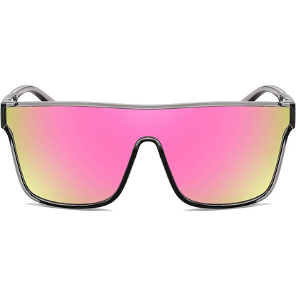 Fashion Flat Top Sunglasses Trendy Oversized Square Shades Women Men UV400