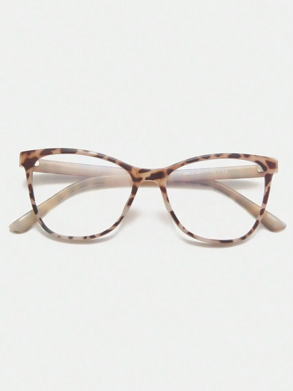 Women's Fashion Leopard Pattern Cat Eye Frame Eyeglasses, Casual Trendy Anti-blue Light Eyeglasses for Everyday Use