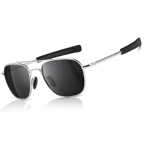 Men's Military Polarized Aviator Sunglasses UV400 Protection Unisex HD Lens