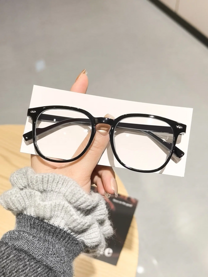 Stylish Unisex Fit Casual Square Frame Eyeglasses, Lightweight Anti-Blue Light Protection Eyewear
