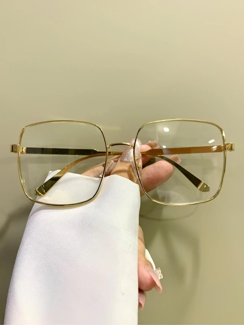 Simple Metal Frame Eyeglasses, Fashion Square Eyeglasses for Women & Men, Fashion Eyeglasses for Work