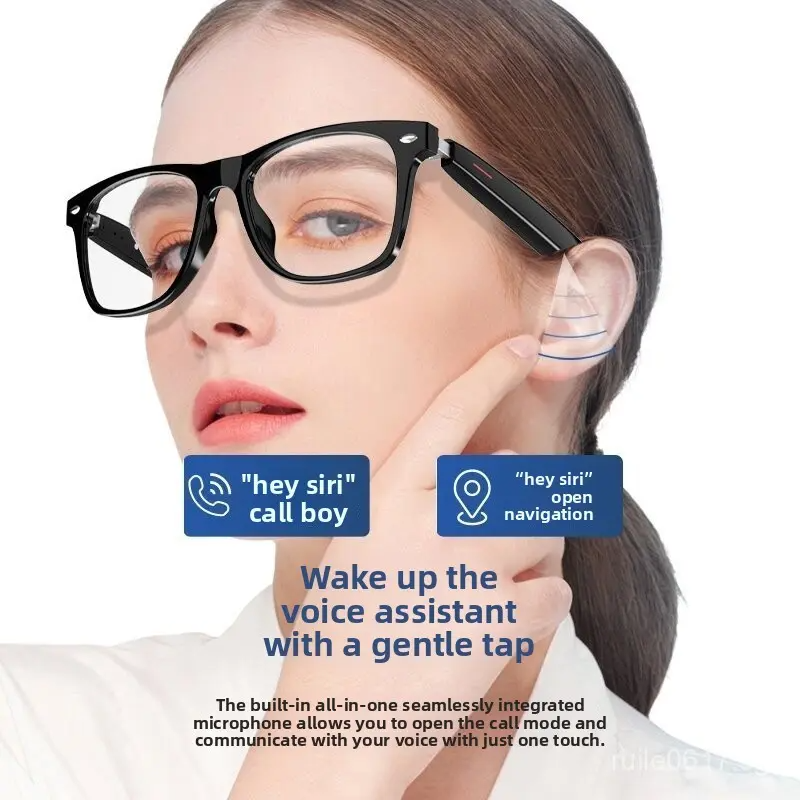 1Pcs AI Smart Bluetooth Glasses with Real-Time 100+ Language Translation, UV Protection, Voice Control & Hands-Free Call for Travel