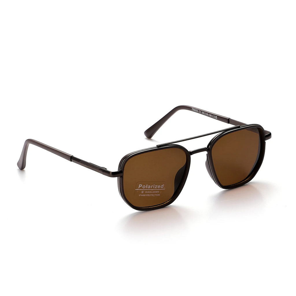 Unisex Geometric Frame Double Beam Sunglasses