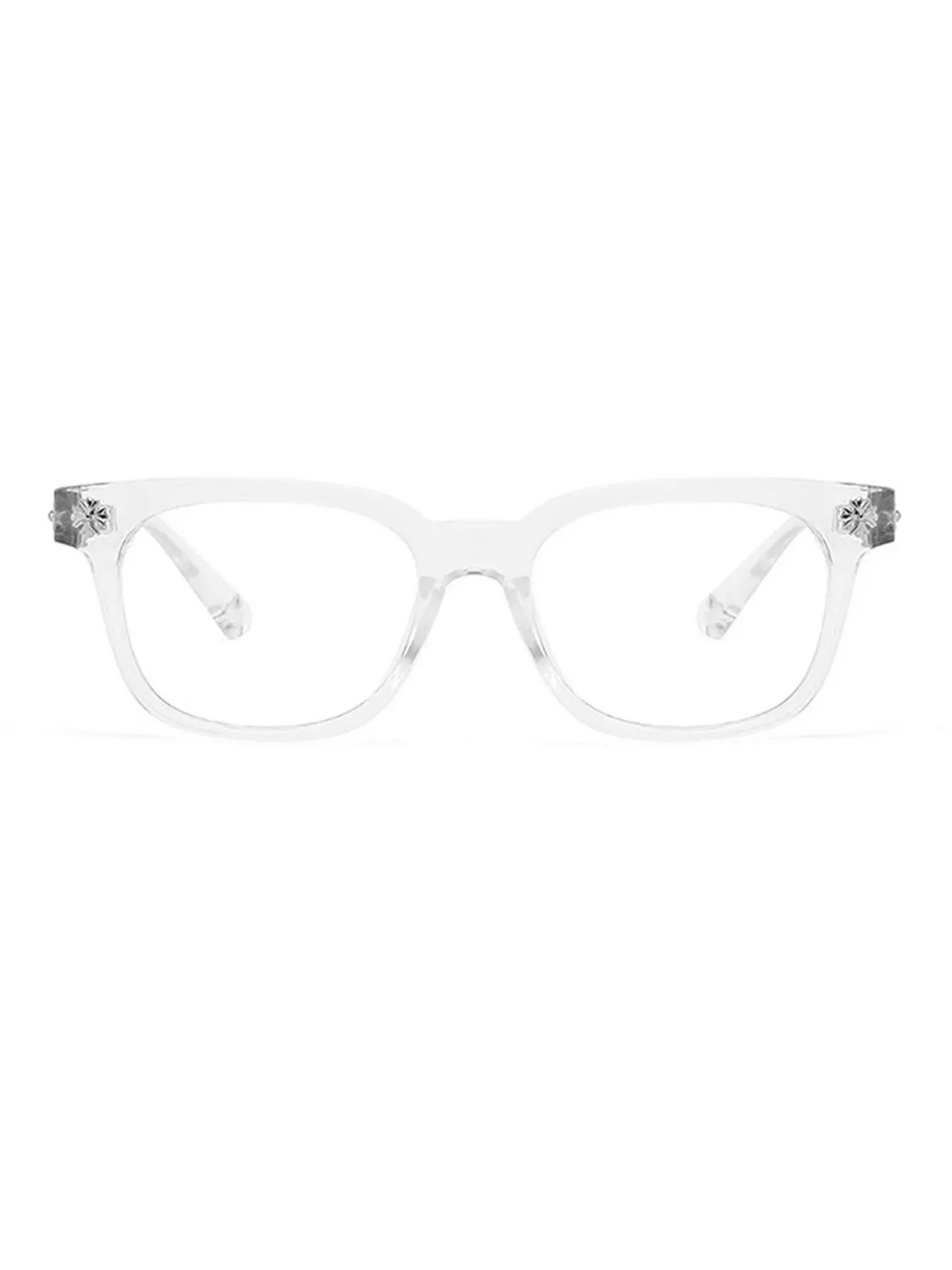 New Trendy Fashion Square Frame Flat Lens Anti-Blue Light Glasses