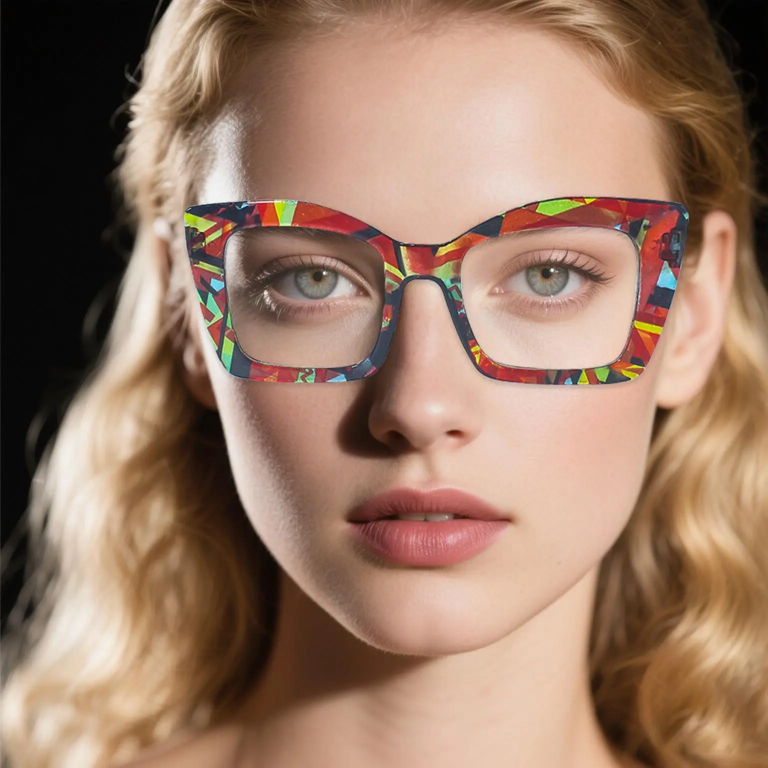 Trendy Large Frame Anti- Light Reading Glasses, Fashion Eyeglasses for Women & Men, Fashion Eyeglasses for Work