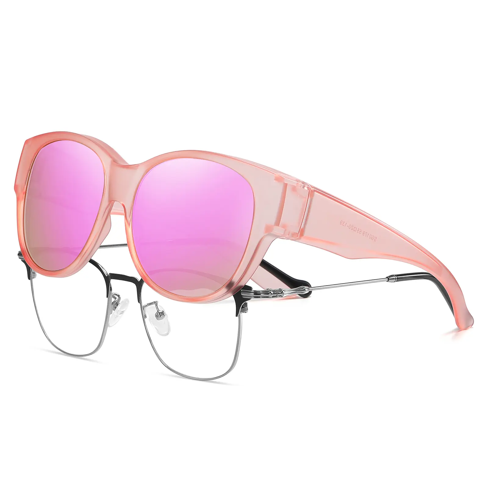 Women's Fit Over Glasses Polarized Sunglasses - Street Style, Trendy Casual, Statement Frame, Durable & Lightweight