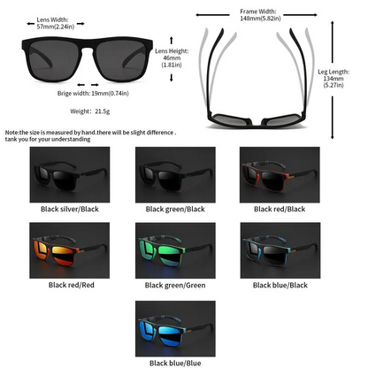 4-Pack Fashion Vintage Square Polarized Sunglasses Men Women Driving Fishing Luxury Brand Designer Sun Glasses Driver's Eyewear UV400