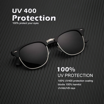 Polarized Sunglasses for Men & Women, Modern Oval Semi-Rimless