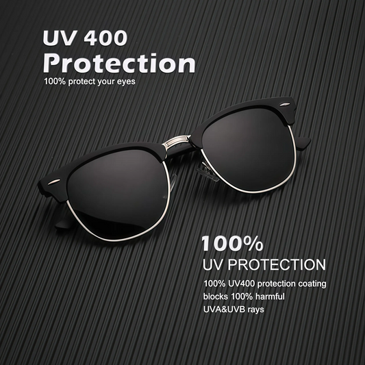 Polarized Sunglasses for Men & Women, Modern Oval Semi-Rimless