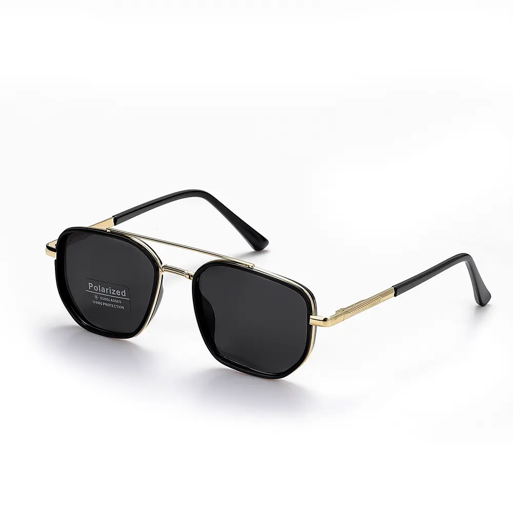 Unisex Geometric Frame Double Beam Sunglasses