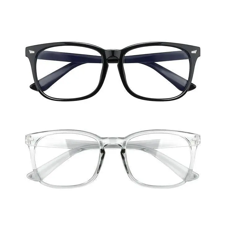 Ergonomic Bluelight Blocking Glasses for Women & Men, Square Frame, Flexible Fit, 99% Blue Lights Blockage