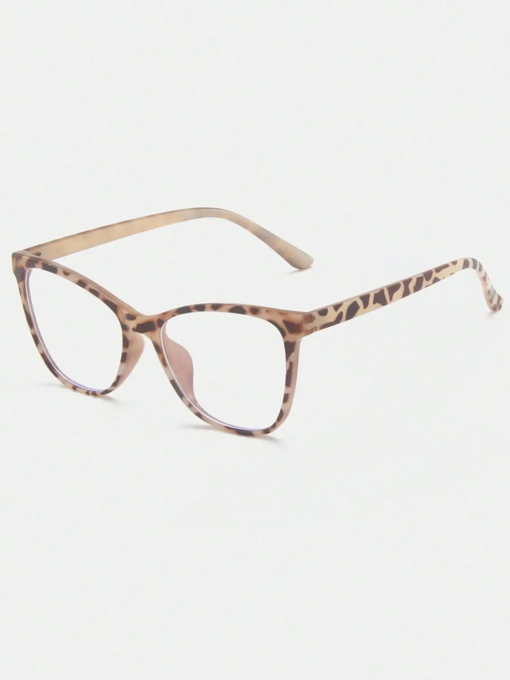 Women's Fashion Leopard Pattern Cat Eye Frame Eyeglasses, Casual Trendy Anti-blue Light Eyeglasses for Everyday Use