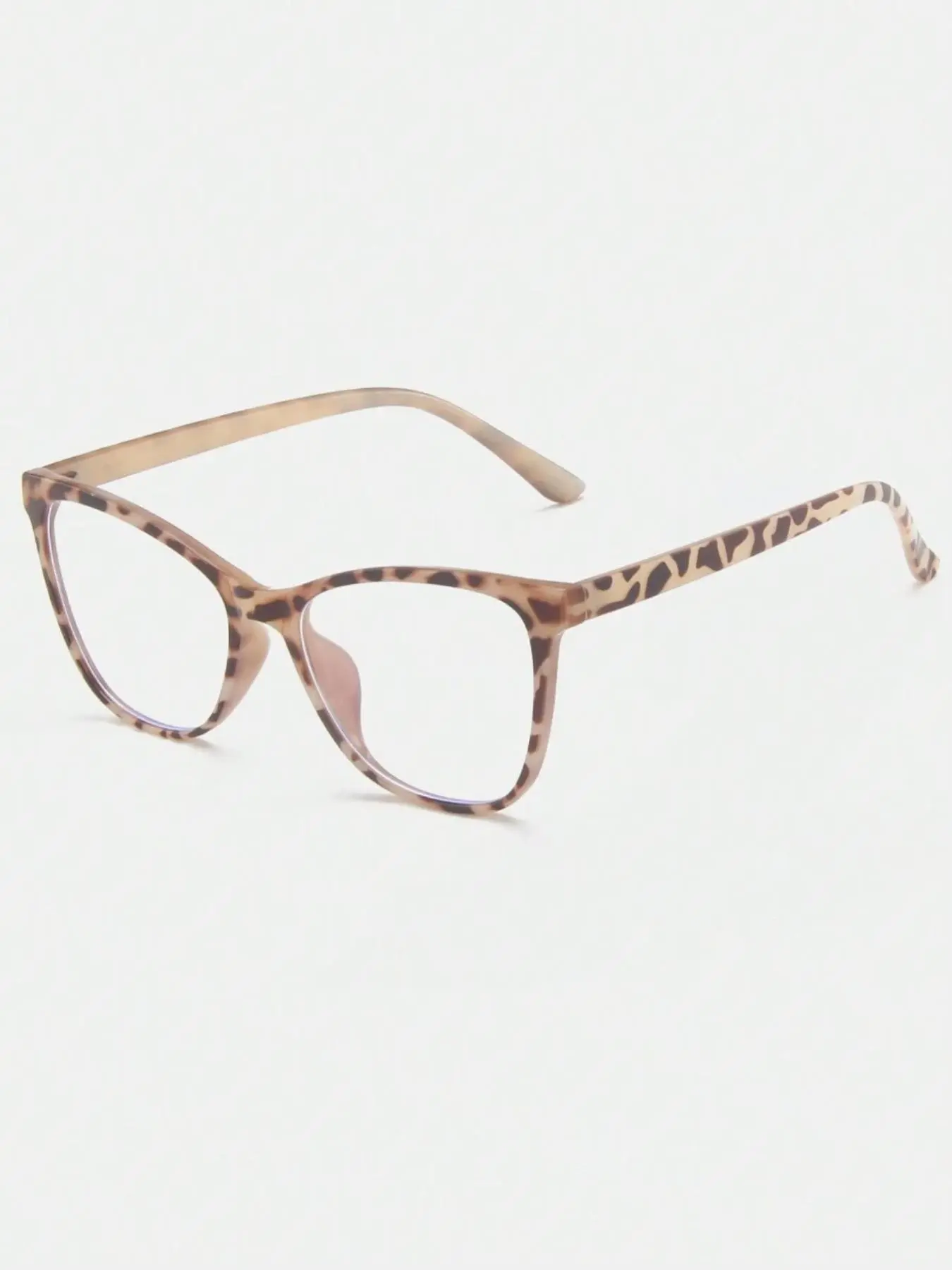 Women's Fashion Leopard Pattern Cat Eye Frame Eyeglasses, Casual Trendy Anti-blue Light Eyeglasses for Everyday Use