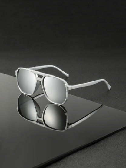 Men's Classic Vintage Style Fashion Glasses, Durable PC Frame and Lenses, Casual All Season Eyewear
