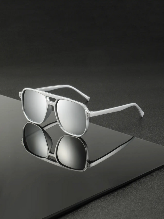 Men's Classic Vintage Style Fashion Glasses, Durable PC Frame and Lenses, Casual All Season Eyewear