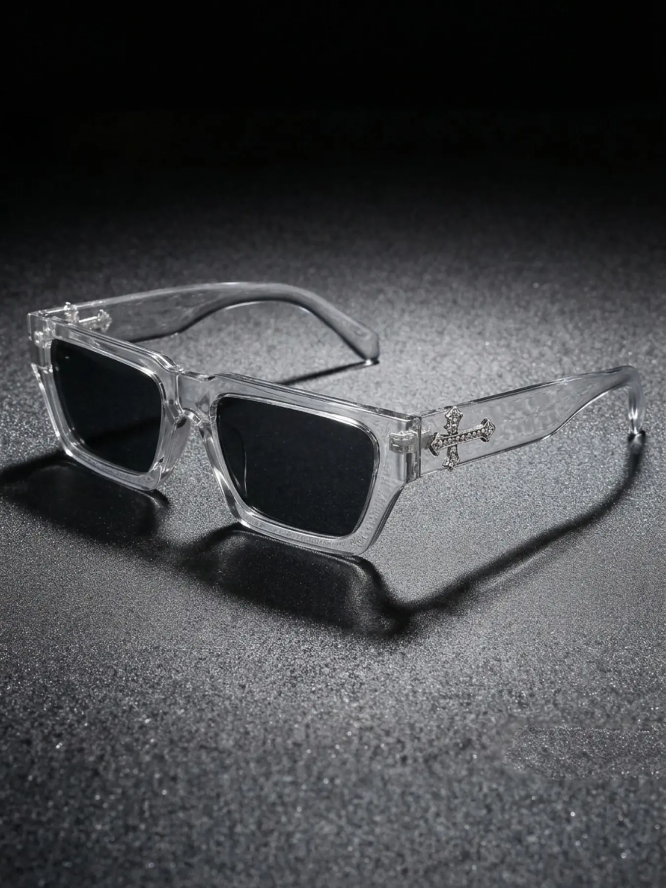 New Summer Street Style Square Frame Glasses, Unisex Fashionable Light Luxury Elegant Sunglasses for Rave Music Festival